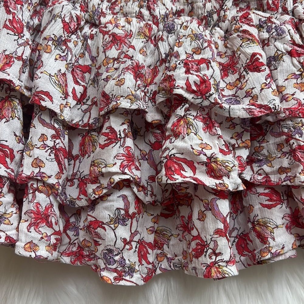 Chelsea and violet tiered ivory floral mini skirt - Picture 4 of 4